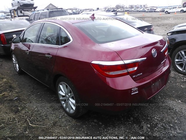 1G4PR5SK8D4150965 - 2013 BUICK VERANO CONVENIENCE RED photo 3