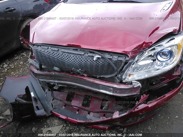 1G4PR5SK8D4150965 - 2013 BUICK VERANO CONVENIENCE RED photo 6