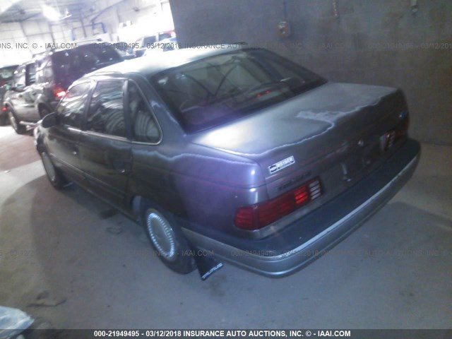 1FACP52U0LG116452 - 1990 FORD TAURUS GL PURPLE photo 3