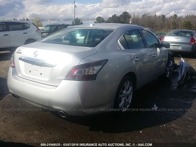 1N4AA5AP7EC445051 - 2014 NISSAN MAXIMA S/SV SILVER photo 4