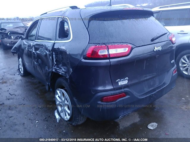 1C4PJMCS8HW646427 - 2017 JEEP CHEROKEE LATITUDE Szary zdjęcie 3