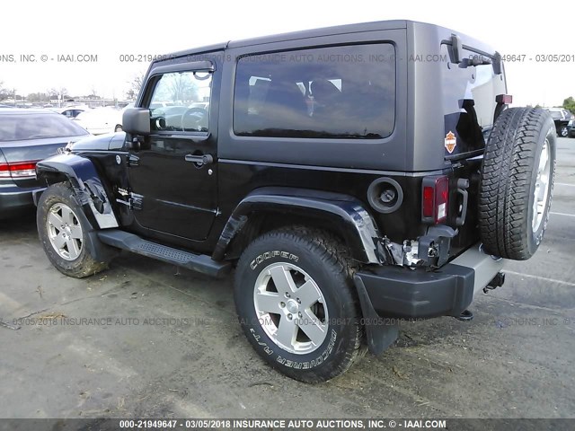 1J4GA5D11BL636613 - 2011 JEEP WRANGLER SAHARA BLACK photo 3