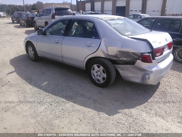 1HGCM56435A156335 - 2005 HONDA ACCORD LX SILVER photo 3