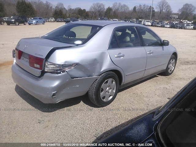 1HGCM56435A156335 - 2005 HONDA ACCORD LX SILVER photo 4