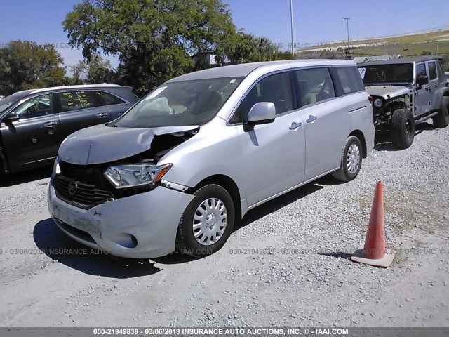 JN8AE2KP9F9133652 - 2015 NISSAN QUEST S/SV/SL/PLATINUM SILVER photo 2