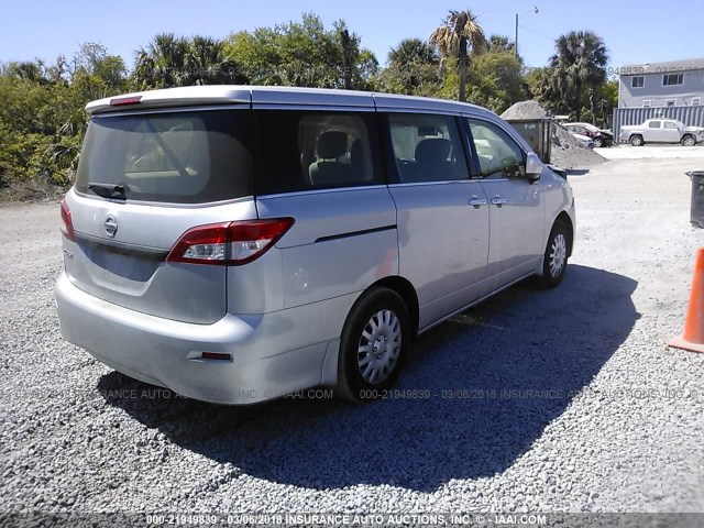 JN8AE2KP9F9133652 - 2015 NISSAN QUEST S/SV/SL/PLATINUM SILVER photo 4