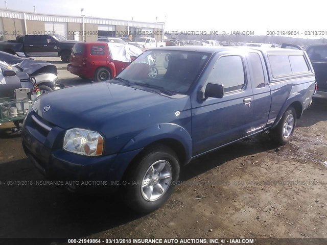 1N6DD26S71C391400 - 2001 NISSAN FRONTIER KING CAB XE BLUE photo 2