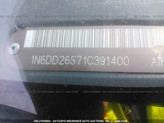 1N6DD26S71C391400 - 2001 NISSAN FRONTIER KING CAB XE BLUE photo 9