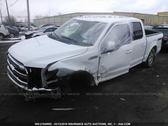 1FTEW1EPXGKE22176 - 2016 FORD F150 SUPERCREW WHITE photo 2