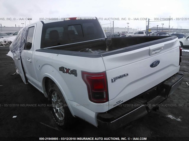 1FTEW1EPXGKE22176 - 2016 FORD F150 SUPERCREW WHITE photo 3