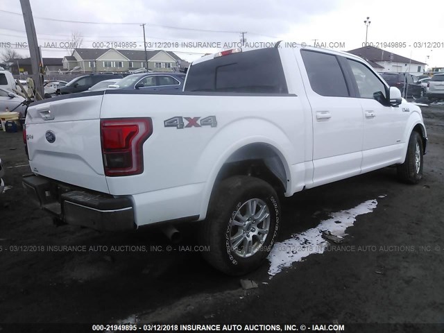 1FTEW1EPXGKE22176 - 2016 FORD F150 SUPERCREW WHITE photo 4