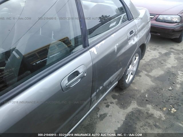 JF1GD67666G518457 - 2006 SUBARU IMPREZA 2.5I GRAY photo 6