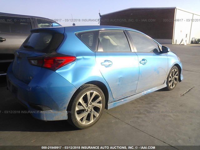 JTNKARJE9JJ559297 - 2018 TOYOTA COROLLA IM BLUE photo 4