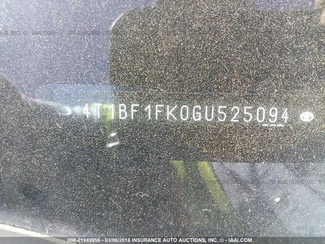 4T1BF1FK0GU525094 - 2016 TOYOTA CAMRY LE/XLE/SE/XSE Dunkelblau Foto 9