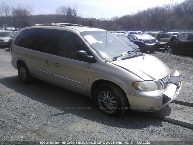 2C8GP64L71R257552 - 2001 CHRYSLER TOWN & COUNTRY LIMITED GOLD photo 1