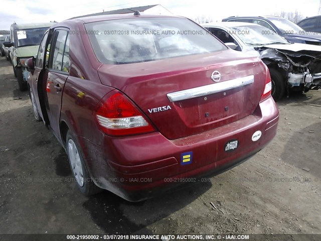 3N1BC1AP3AL401597 - 2010 NISSAN VERSA S/SL RED photo 3