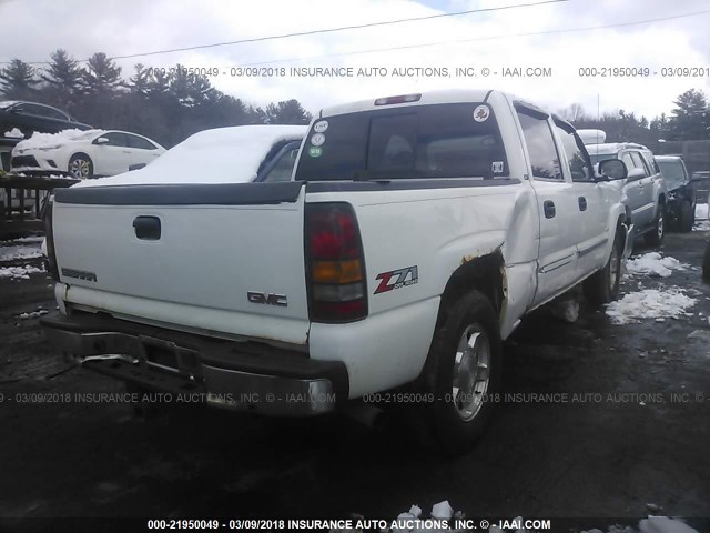 2GTEK13T951104235 - 2005 GMC NEW SIERRA K1500 WHITE photo 4