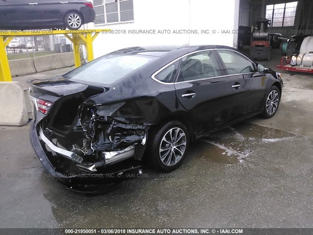 4T1BK1EB5HU255746 - 2017 TOYOTA AVALON XLE PLUS/PREMIUM/TOUR/LTD BLACK photo 4