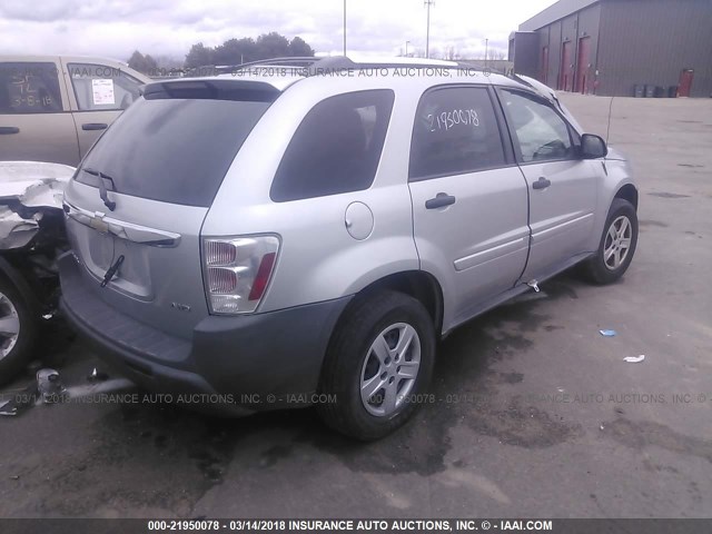 2CNDL23F556115157 - 2005 CHEVROLET EQUINOX LS SILVER photo 4