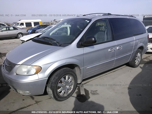 2C4GP54L84R603821 - 2004 CHRYSLER TOWN & COUNTRY TOURING SILVER photo 2