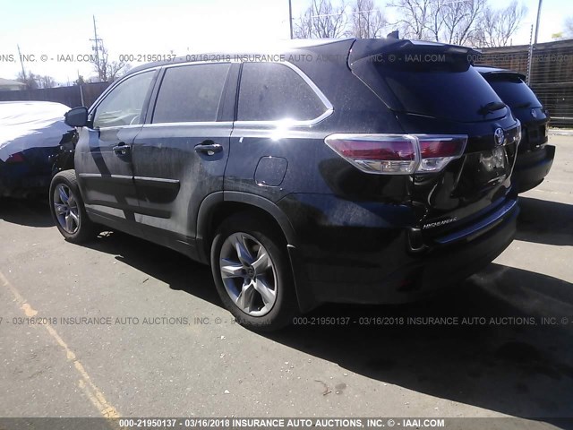 5TDDKRFH2GS332347 - 2016 TOYOTA HIGHLANDER LIMITED/LTD PLATINUM BLACK photo 3