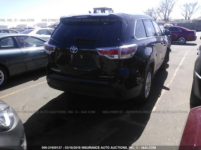 5TDDKRFH2GS332347 - 2016 TOYOTA HIGHLANDER LIMITED/LTD PLATINUM BLACK photo 4