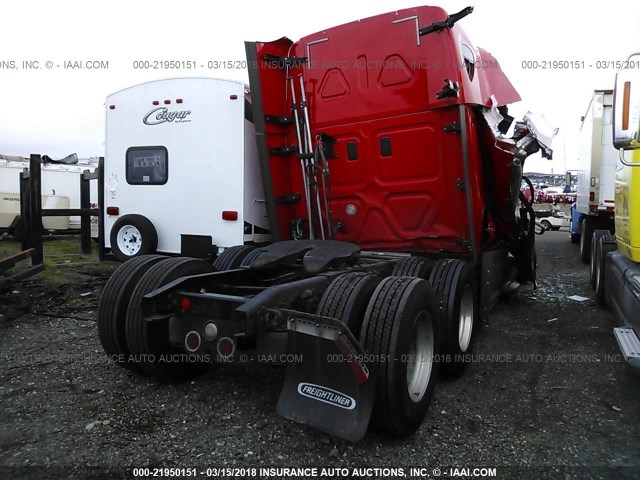 1FUGGLD56GLGZ8667 - 2016 FREIGHTLINER CASCADIA 125  RED photo 4