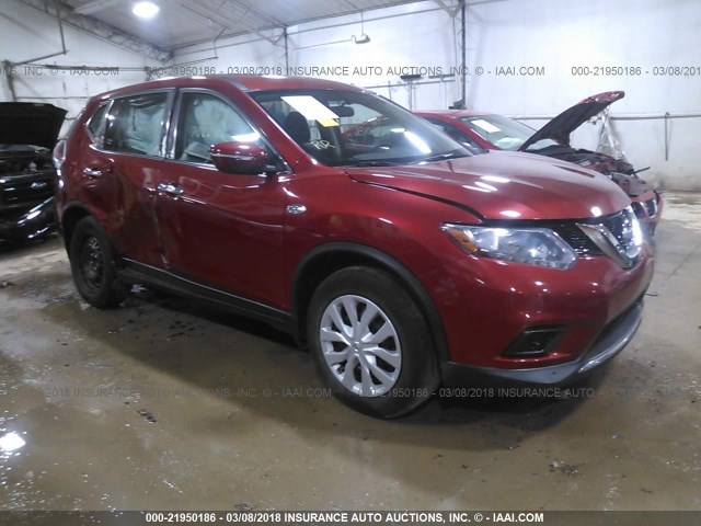 5N1AT2MT9EC804987 - 2014 NISSAN ROGUE S/SL/SV RED photo 1