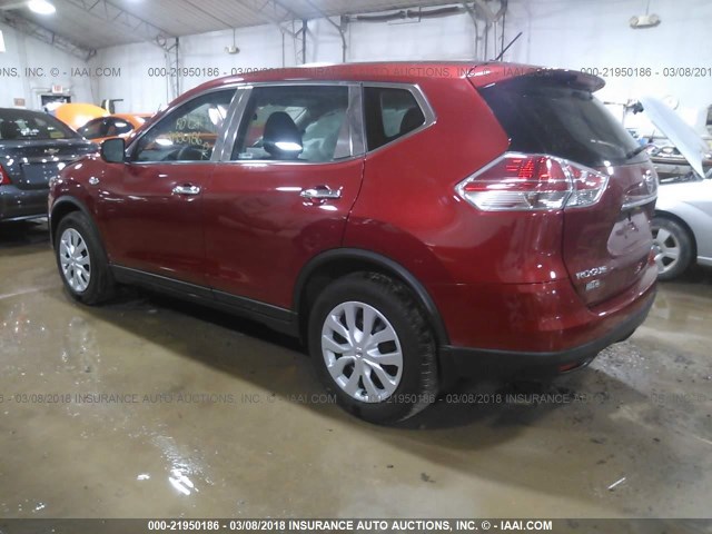 5N1AT2MT9EC804987 - 2014 NISSAN ROGUE S/SL/SV RED photo 3