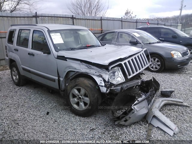 1C4PJMAK2CW172339 - 2012 JEEP LIBERTY SPORT SILVER photo 1