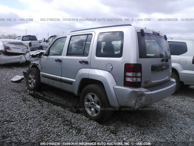 1C4PJMAK2CW172339 - 2012 JEEP LIBERTY SPORT SILVER photo 3