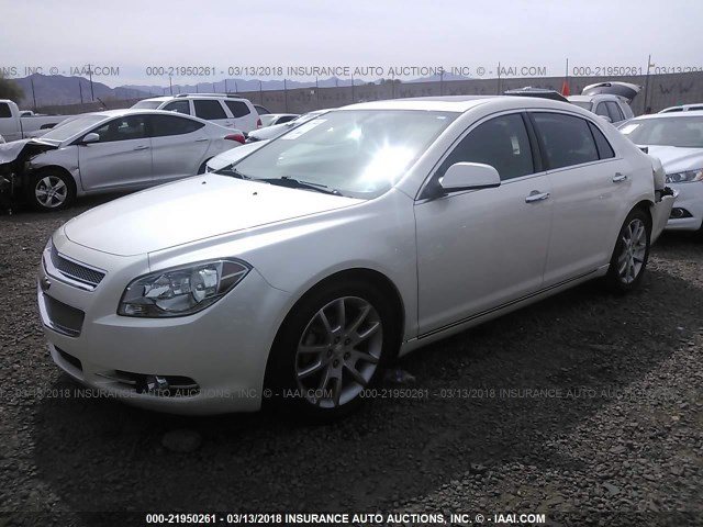 1G1ZG5E79CF343745 - 2012 CHEVROLET MALIBU LTZ Ақ фото 2