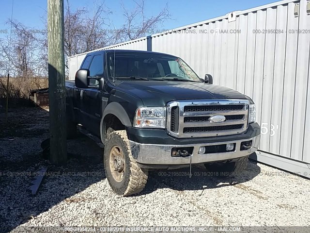 1FTWX31P55EB53261 - 2005 FORD F350 SRW SUPER DUTY GREEN photo 1