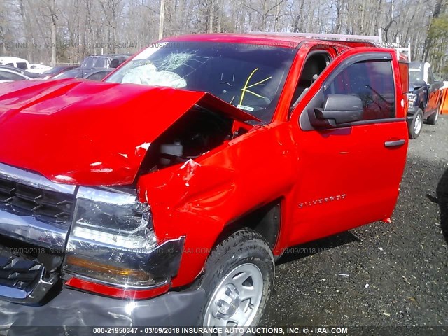 3GCPCNEC1GG297579 - 2016 CHEVROLET SILVERADO C1500/C1500  LS RED photo 6