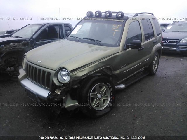 1J4GK38K72W333760 - 2002 JEEP LIBERTY RENEGADE GREEN photo 2