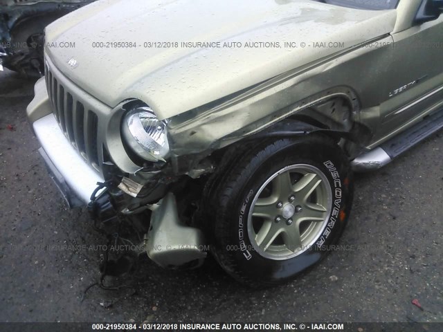 1J4GK38K72W333760 - 2002 JEEP LIBERTY RENEGADE GREEN photo 6
