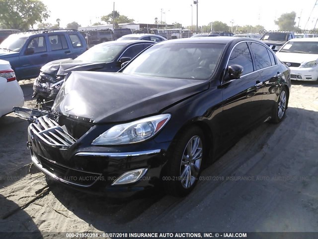 KMHGC4DD8CU192870 - 2012 HYUNDAI GENESIS 3.8L BLACK photo 2