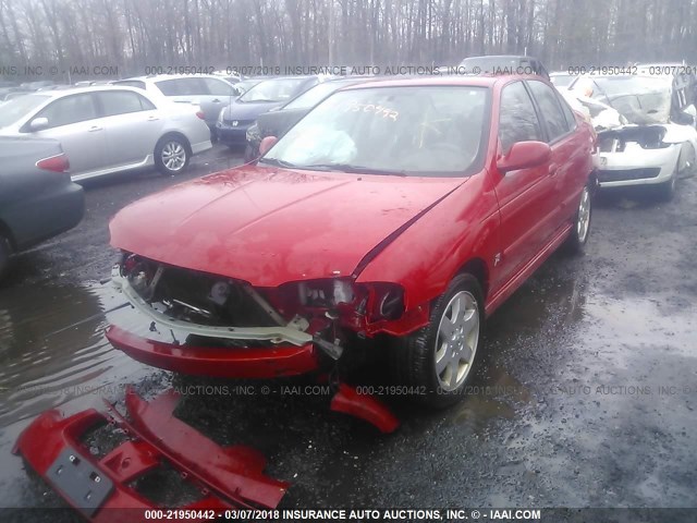 3N1AB51D05L530043 - 2005 NISSAN SENTRA SE-R SPEC V RED photo 2