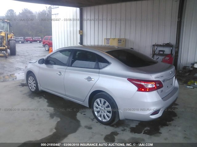 3N1AB7AP7HY318737 - 2017 NISSAN SENTRA S/SV/SR/SL SILVER photo 3