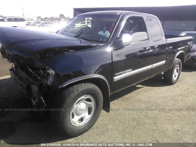 5TBRN34153S366401 - 2003 TOYOTA TUNDRA ACCESS CAB SR5 BLACK photo 2