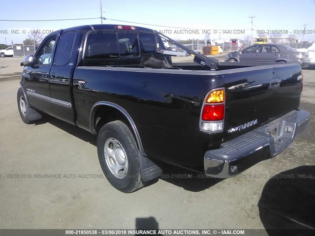 5TBRN34153S366401 - 2003 TOYOTA TUNDRA ACCESS CAB SR5 BLACK photo 3