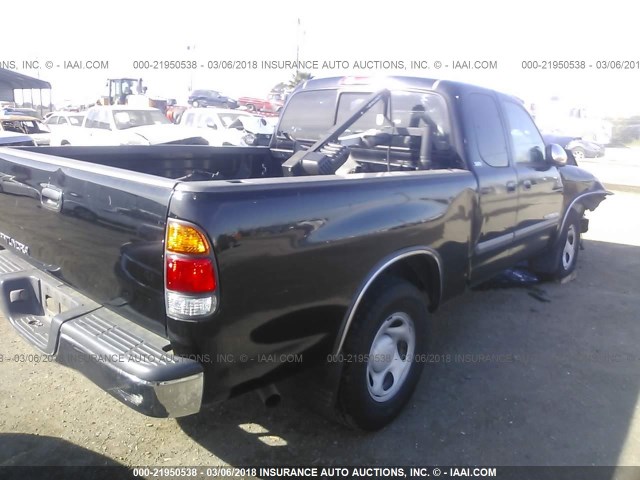 5TBRN34153S366401 - 2003 TOYOTA TUNDRA ACCESS CAB SR5 BLACK photo 4