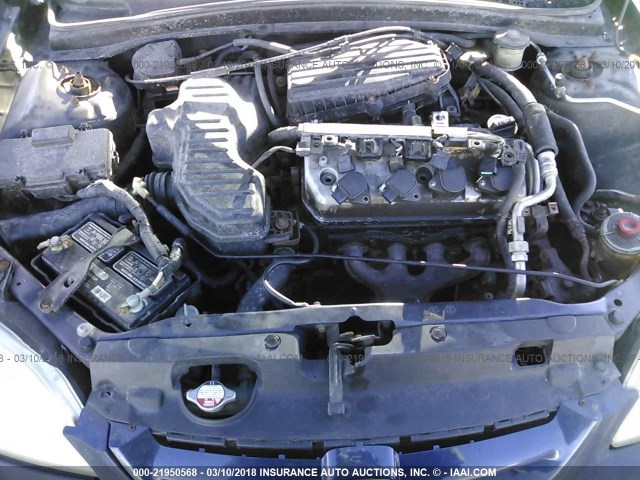 2HGES165X3H504727 - 2003 HONDA CIVIC LX BLUE photo 10