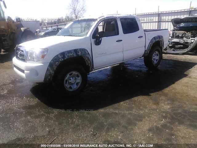 5TEJU62N66Z276695 - 2006 TOYOTA TACOMA DOUBLE CAB PRERUNNER WHITE photo 2