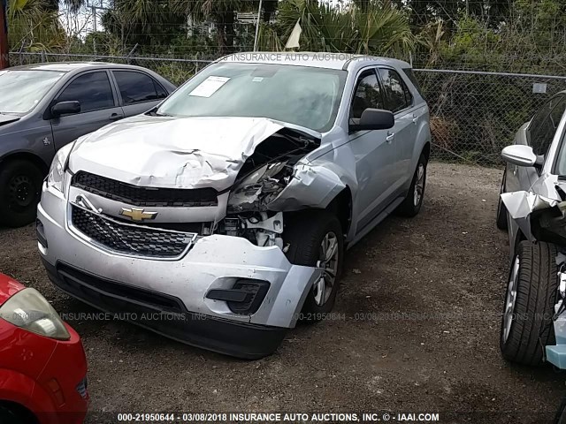 2GNALBEK4D6249312 - 2013 CHEVROLET EQUINOX LS SILVER photo 2