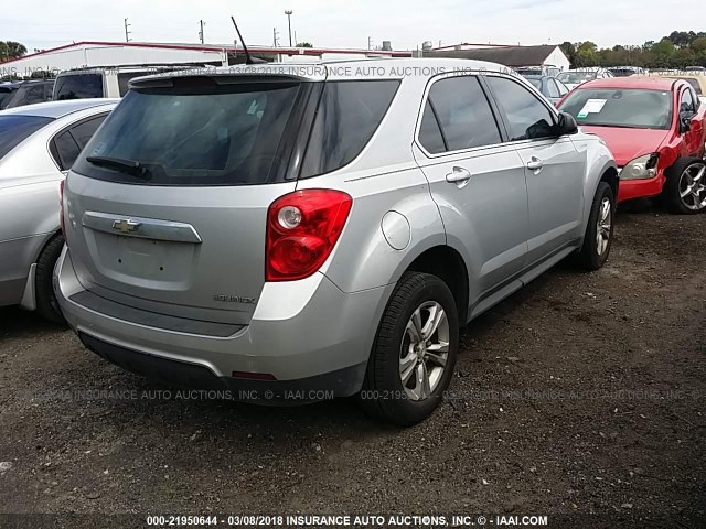 2GNALBEK4D6249312 - 2013 CHEVROLET EQUINOX LS SILVER photo 4