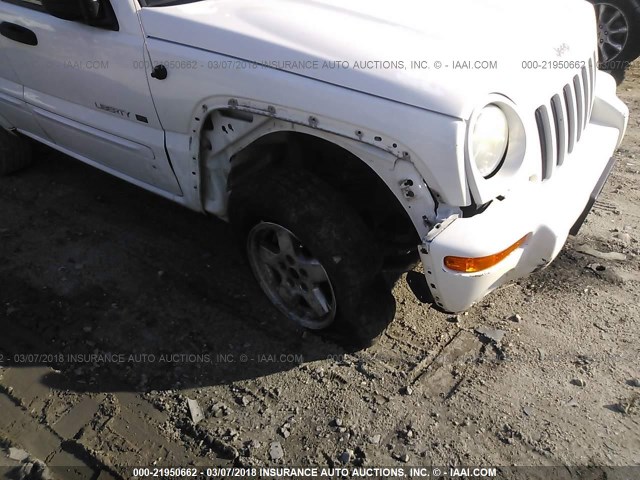 1J4GL58KX2W212729 - 2002 JEEP LIBERTY LIMITED WHITE photo 6