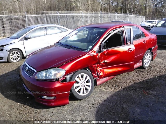 2T1BR32E17C801447 - 2007 TOYOTA COROLLA CE/LE/S RED photo 2