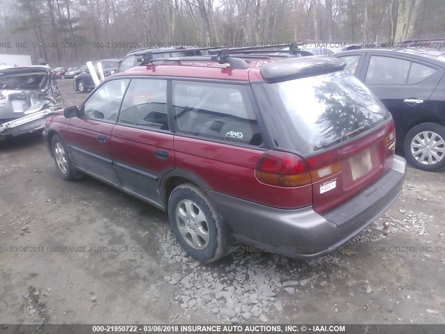 4S3BG6857W7630279 - 1998 SUBARU LEGACY 30TH ANN OUTBACK/LTD/SPT MAROON photo 3