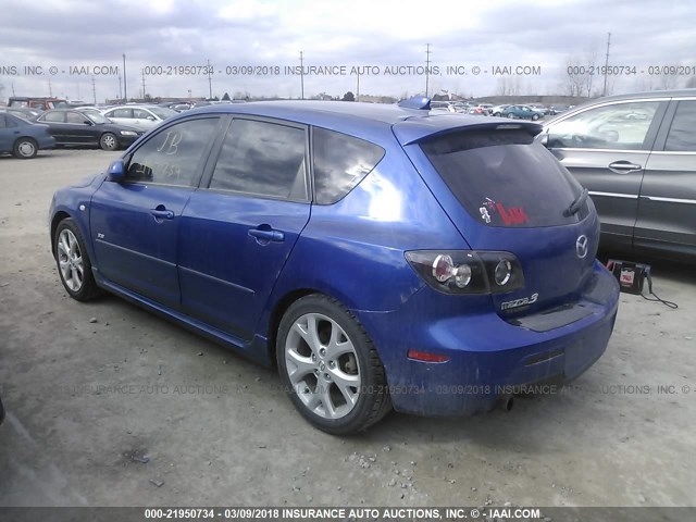 JM1BK343681843098 - 2008 MAZDA 3 HATCHBACK BLUE photo 3